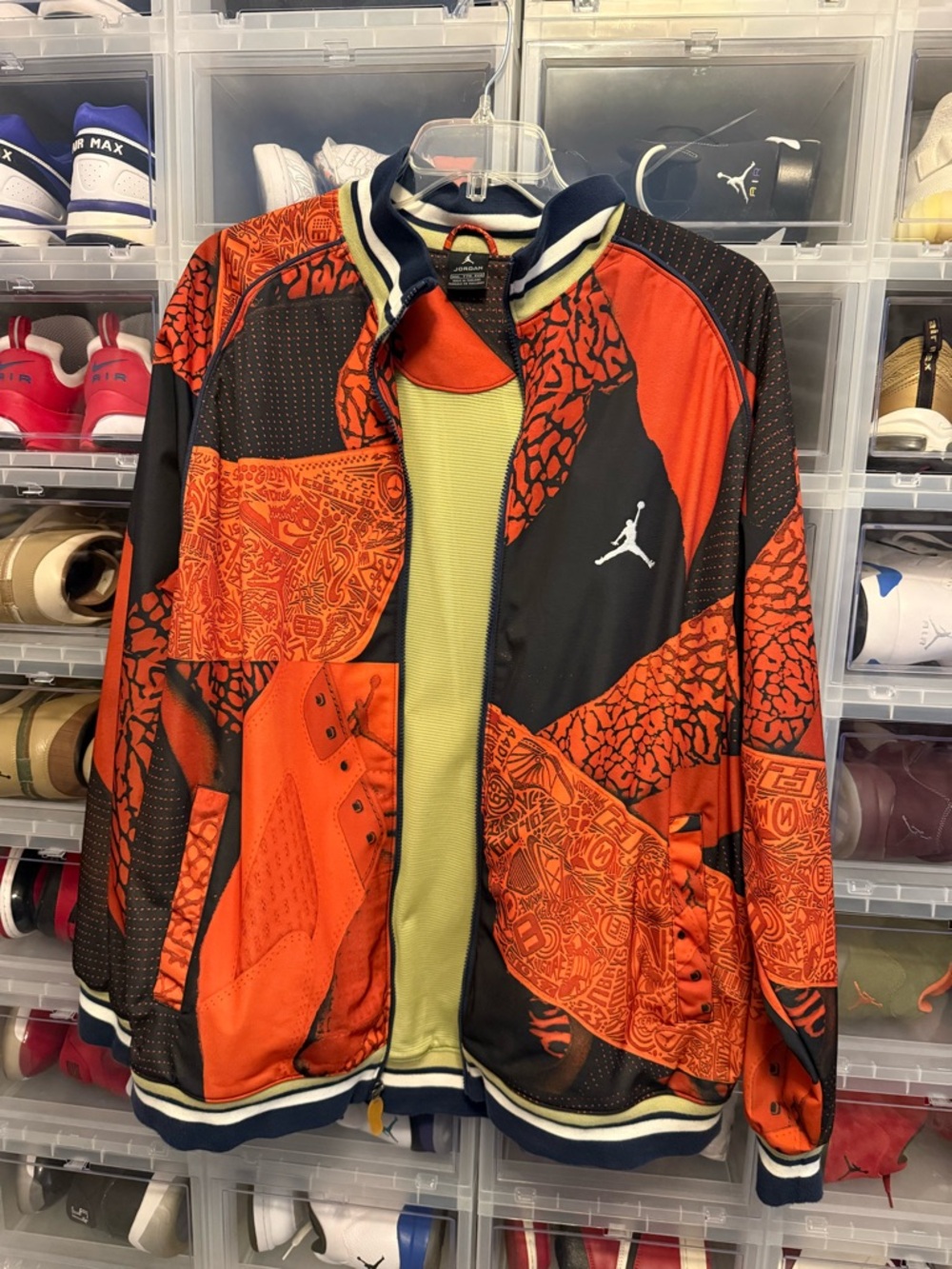Vintage Jordan Orange and Navy Jacket XXL